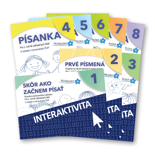 Balíček - Interaktívny Slovenský jazyk - Nezábudka 1 - Písanky 1-8 (1 rok)